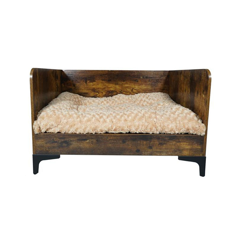 Modern Indoor Wood Elevated Dog Bed with Frame