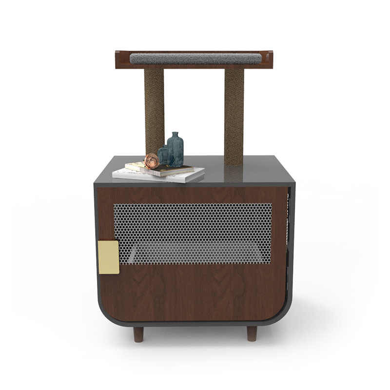 Wooden Hidden Washroom Furniture Cat Cage with Litter Cabinet