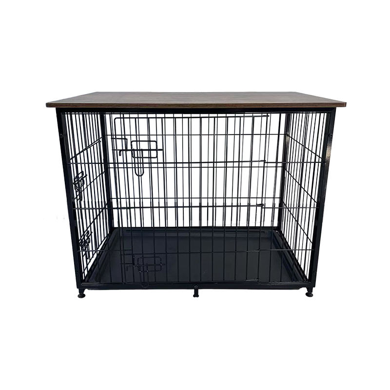 Large Wood Furniture Dog Cage with Removable Tray