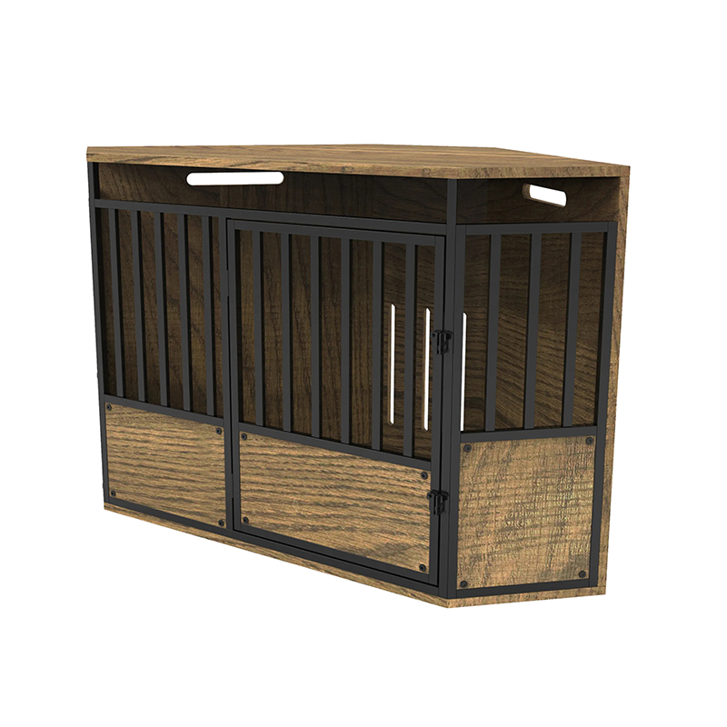 Corner Table Indoor Furniture Large Wooden Dog Cage