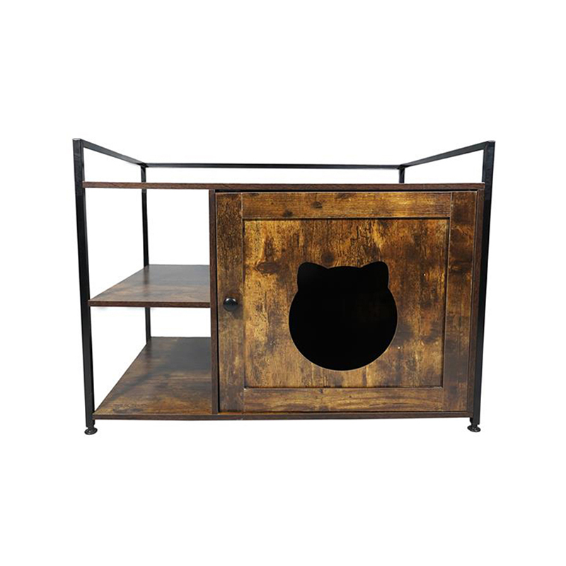 Furniture Style Cats Cage with Storage Shelf Litter Cabinet