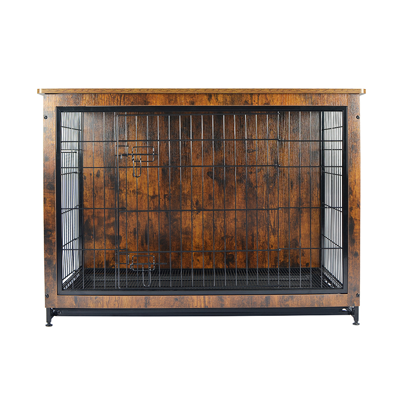 Indoor Wooden Furniture Style Metal Dog Cage