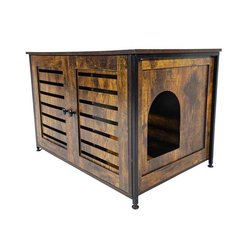 Furniture Style Cats Cage Side Table Litter Cabinet with Divider
