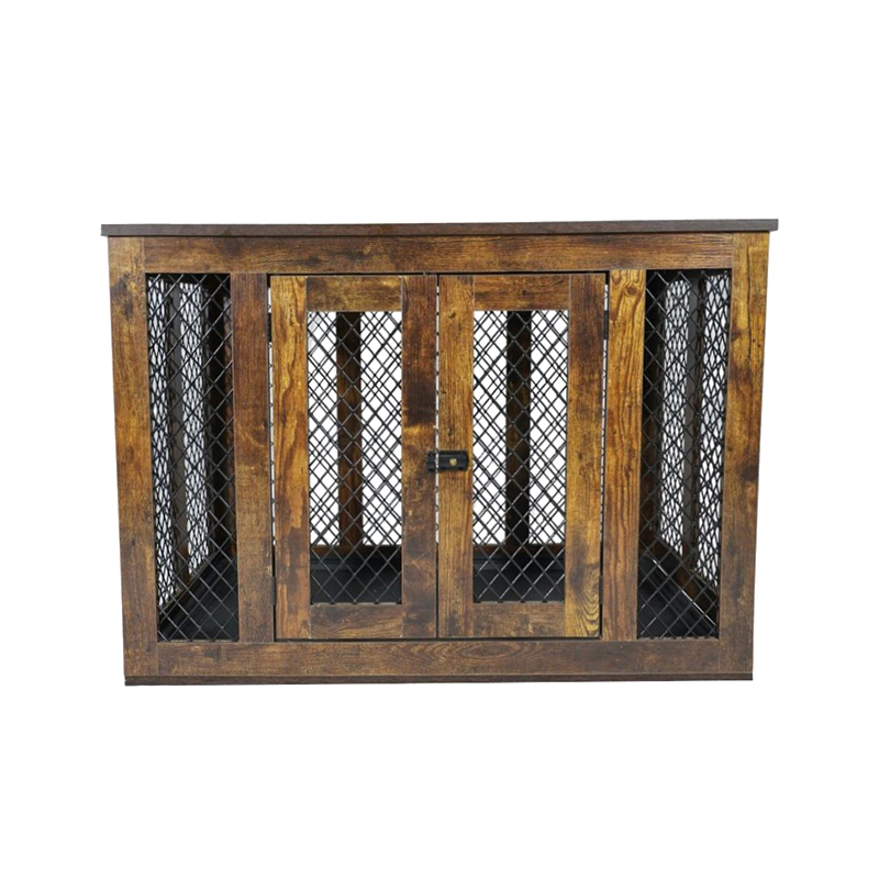 Indoor Furniture Style Wooden Metal Large Dog Cages