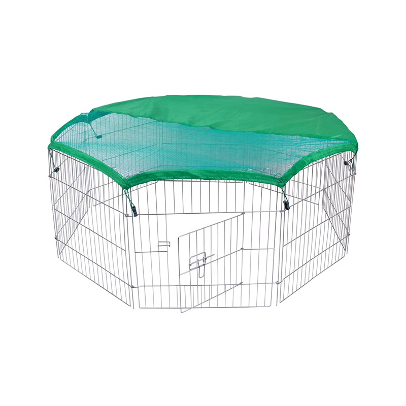 Foldable Wire Outdoor Metal Dog Playpen with Top Cover